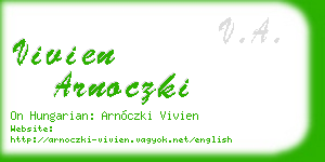 vivien arnoczki business card