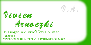 vivien arnoczki business card